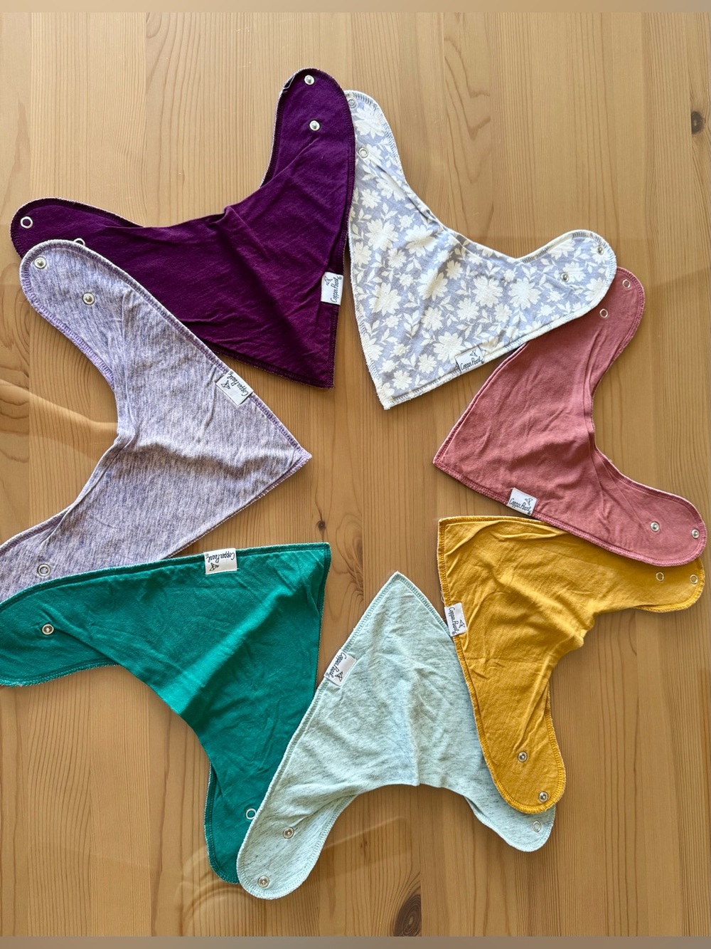 Copper Pearl Toddler Bandana Bibs, Multi Color Set of 7